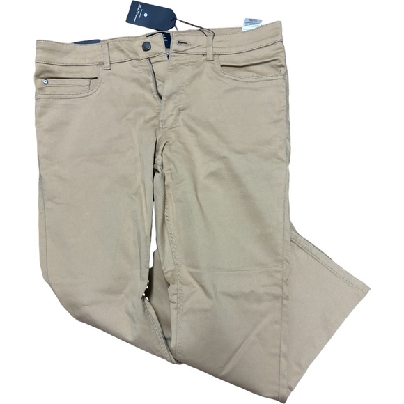 Ben Sherman Mens Size 34 X 30 Slim Fit Stretch Tan 5 Pocket Pants MSRP$99